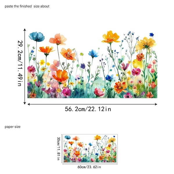 Colorful Floral Window Sticker