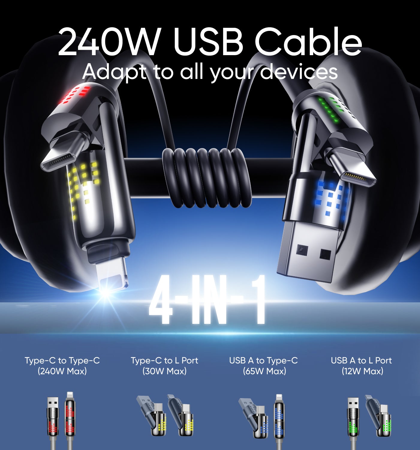 The 4 in 1 Fast Charging Cable